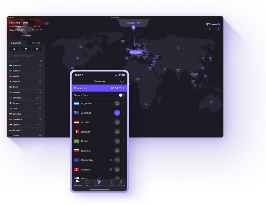 Proton VPN interface or logo